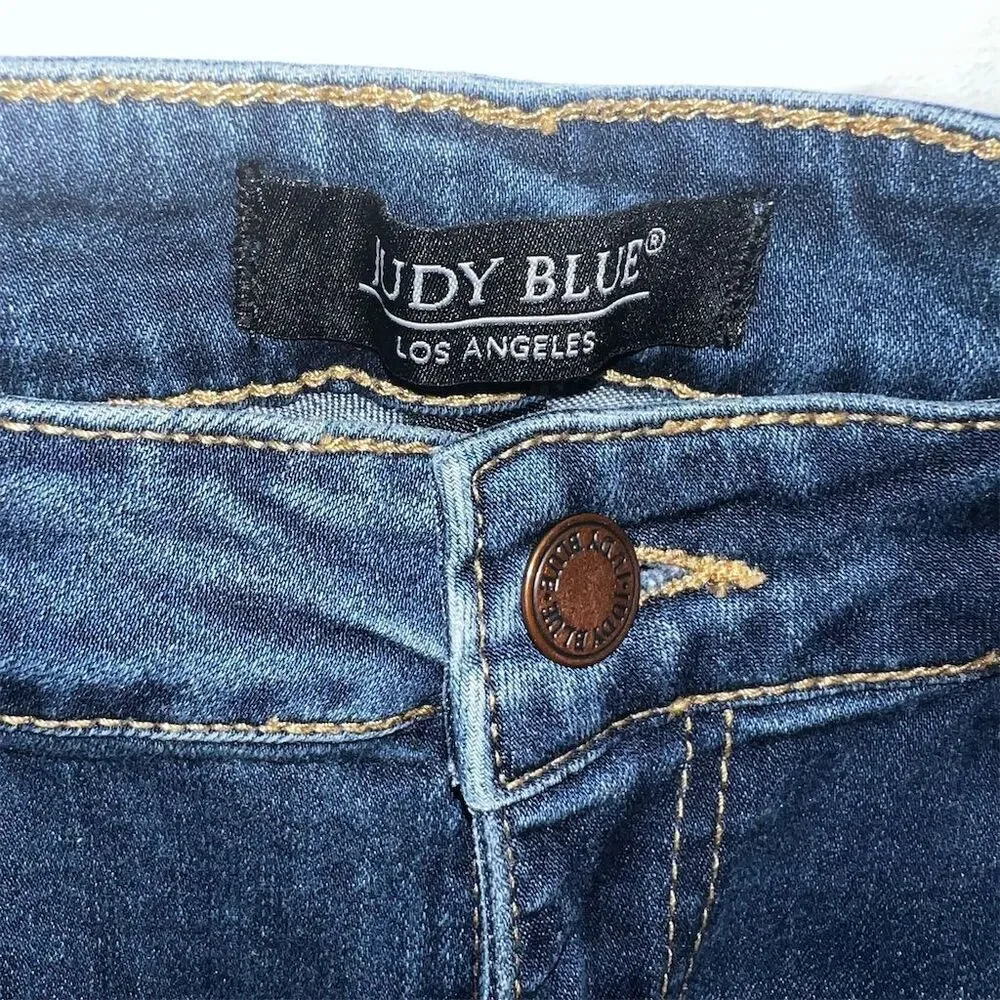 Judy Blue Skinny Fit Cheetah Print Stripes Stretch Denim Jeans Women’s Size 15/3